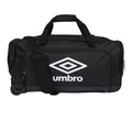 Black-White - Front - Umbro Wheeled Duffel Bag