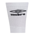 White - Back - Umbro Mens Logo Crew Socks (Pack of 3)