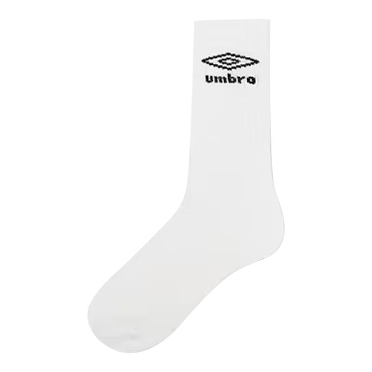 White - Front - Umbro Mens Logo Crew Socks (Pack of 3)