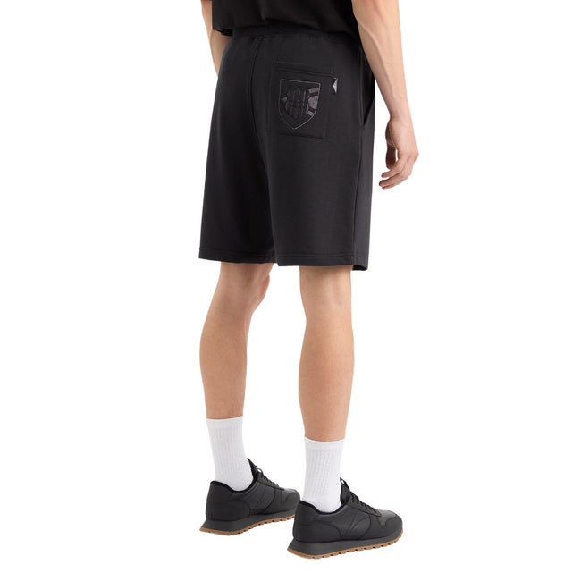 Black - Back - Umbro Mens Crest Shorts