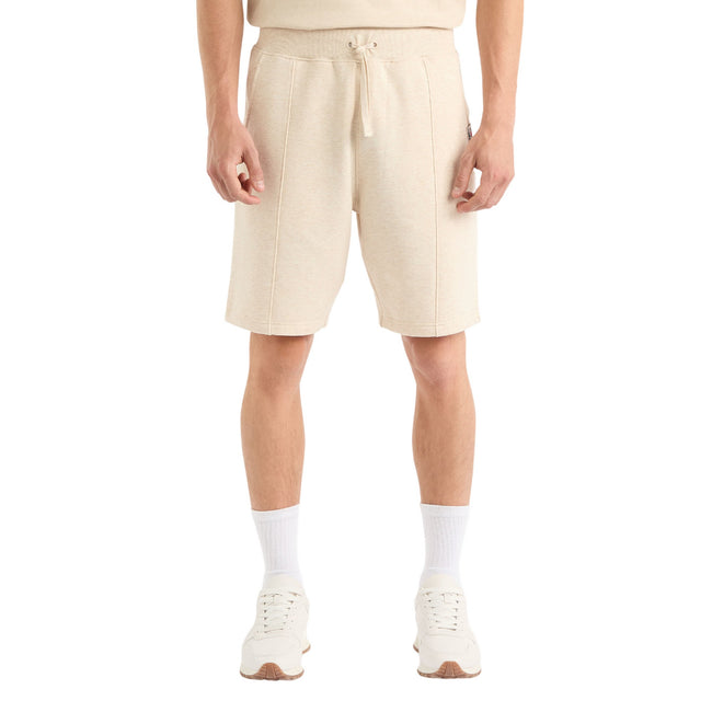 Oatmeal Marl - Front - Umbro Mens Crest Shorts
