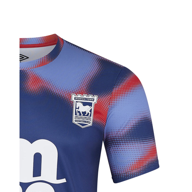 Persian Jewel-Poppy Red - Side - Umbro Unisex Adult 24-25 Ipswich Town FC Short-Sleeved Jersey