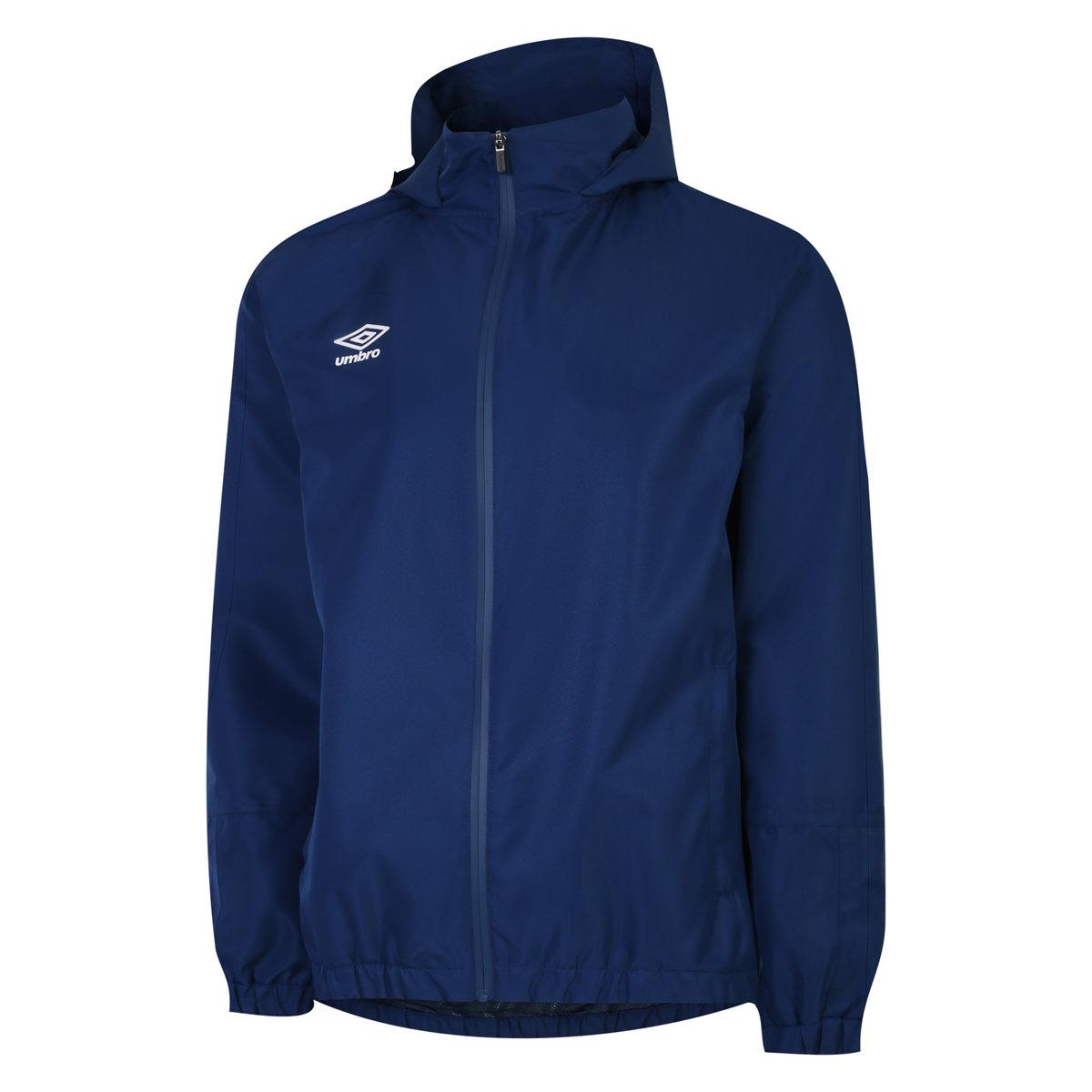 Navy-White - Front - Umbro Childrens-Kids Total Training Waterproof Jacket