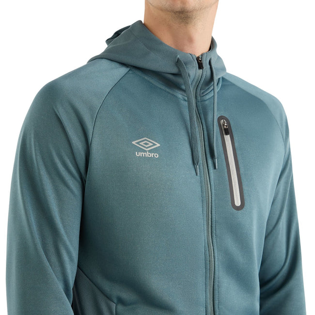 Goblin Blue - Side - Umbro Mens Sportswear Full Zip Raglan Hoodie
