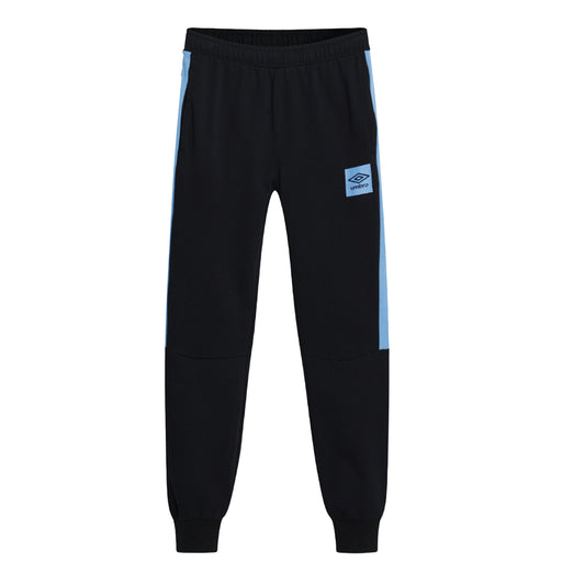Black-Azure Blue - Front - Umbro Mens Terrace Jogging Bottoms