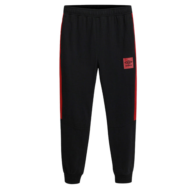 Black-Tibetan Red - Front - Umbro Mens Terrace Jogging Bottoms