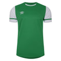 Emerald-Brilliant White - Front - Umbro Mens Cavelle Jersey T-Shirt