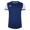 Navy-Brilliant White - Front - Umbro Mens Cavelle Jersey T-Shirt