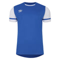 Royal Blue-Brilliant White - Front - Umbro Mens Cavelle Jersey T-Shirt