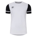 Brilliant White-Black - Front - Umbro Mens Cavelle Jersey T-Shirt