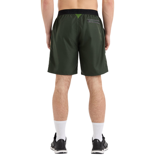 Deep Forest-Cactus - Back - Umbro Mens Pro Training Woven Shorts