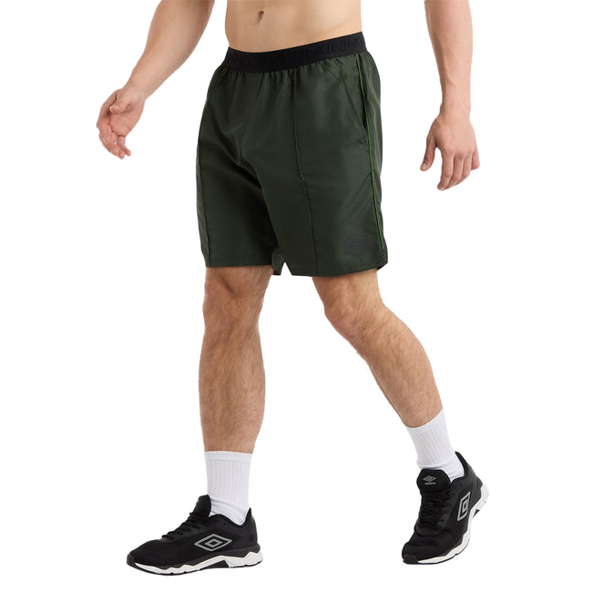 Deep Forest-Cactus - Side - Umbro Mens Pro Training Woven Shorts