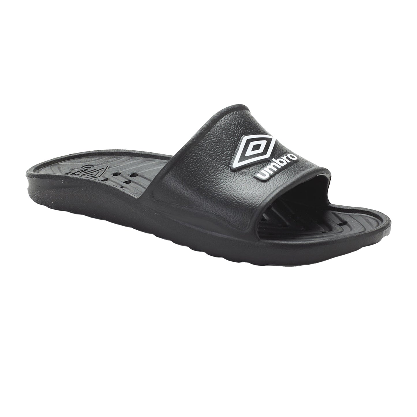 Black-White - Pack Shot - Umbro Mens Shower Sliders