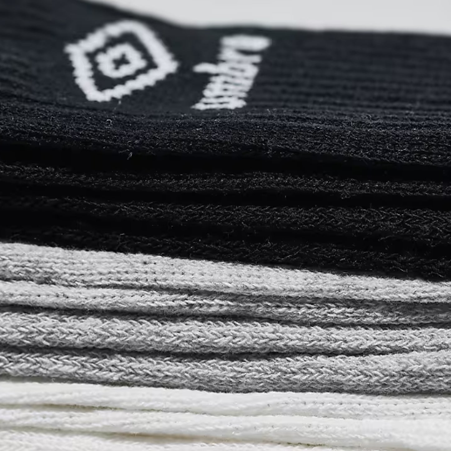 Black-White-Grey - Lifestyle - Umbro Mens Crew Socks (Pack of 3)