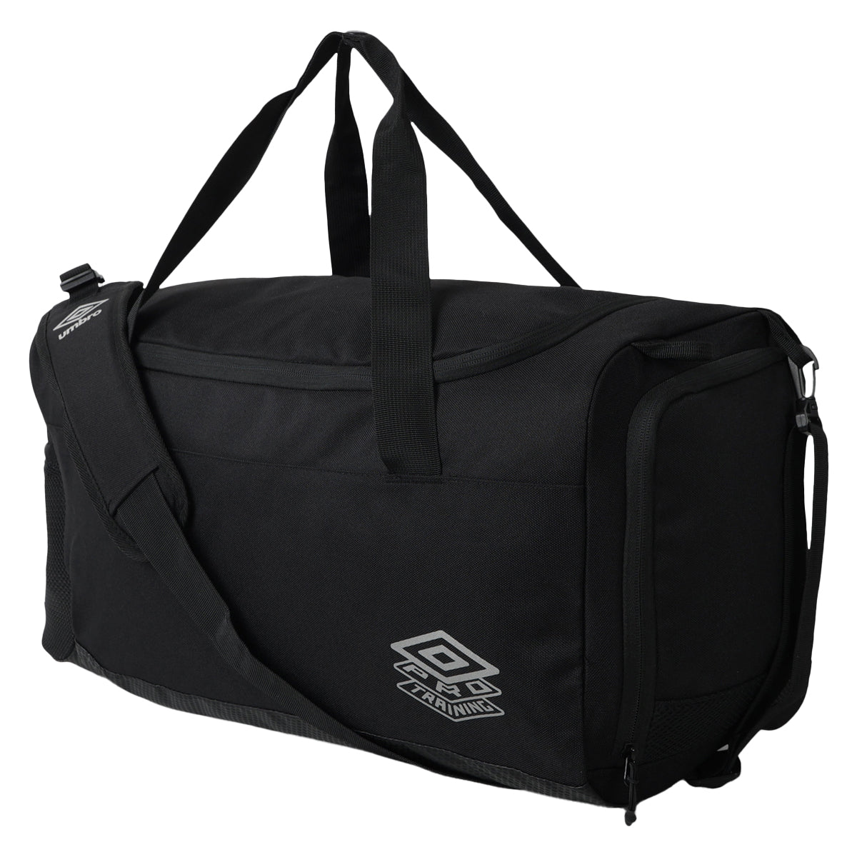 Black-Silver - Side - Umbro Pro Training Elite Duffle Bag