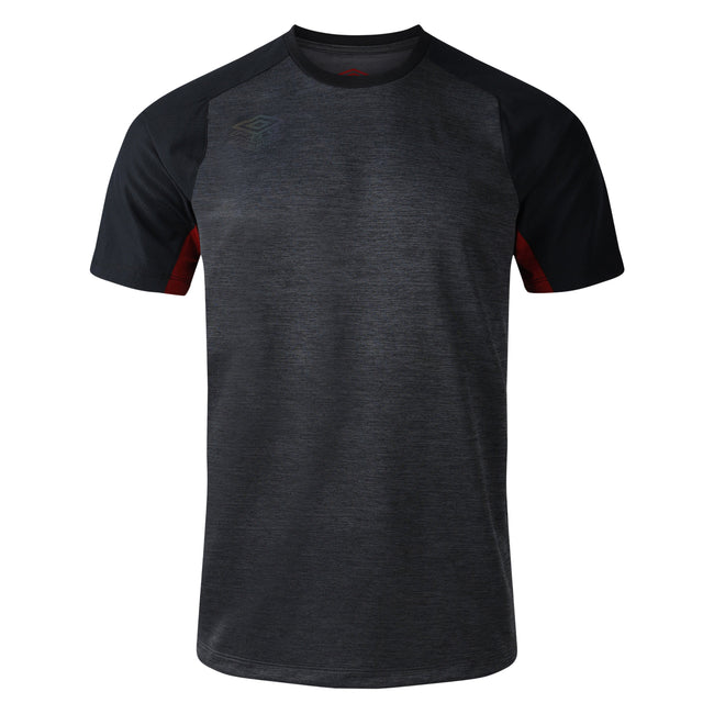 Black-Red Dahlia - Front - Umbro Mens Pro Polyester Training T-Shirt
