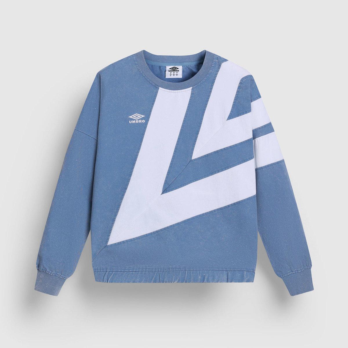 Infinity-Brilliant White - Front - Umbro Mens Diamond Drill Washed Sweatshirt