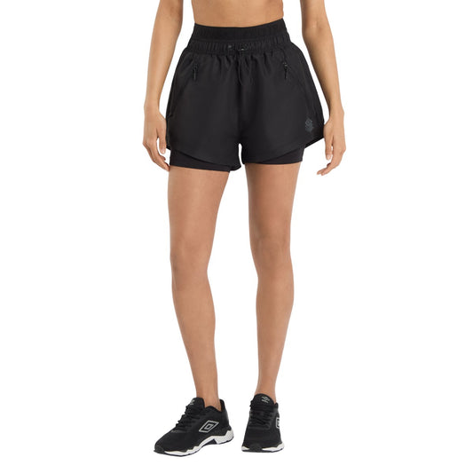Black - Front - Umbro Womens-Ladies Pro Training Shorts