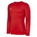 Vermillion - Front - Umbro Mens Core Crew Neck Long-Sleeved Base Layer Top