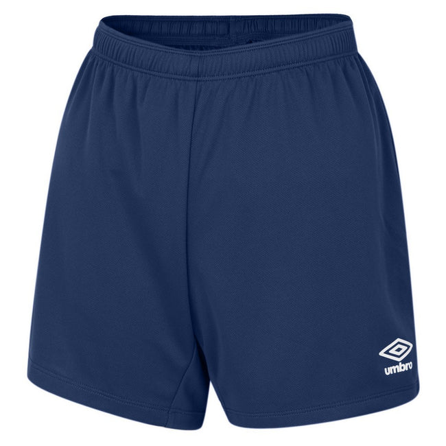 Navy - Front - Umbro Womens-Ladies Club Logo Shorts