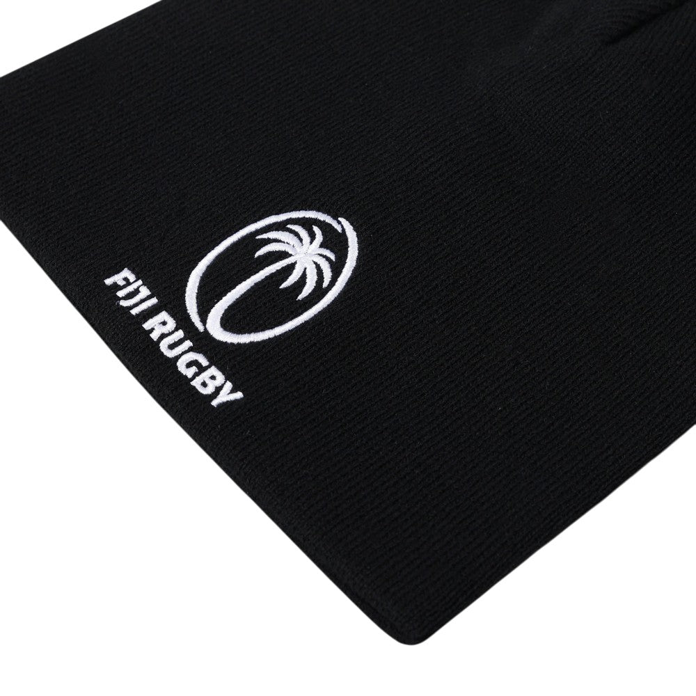 Black - Side - Umbro Fiji Rugby Beanie