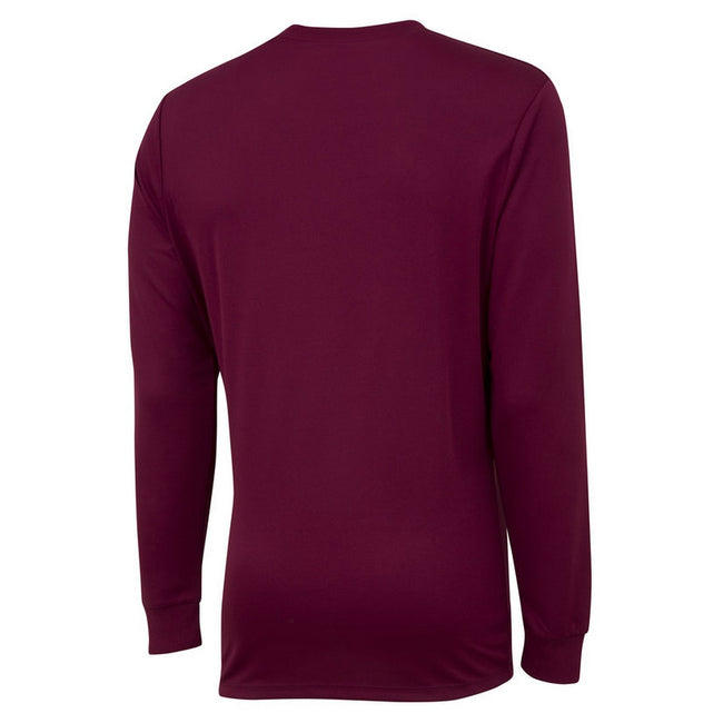 New Claret - Back - Umbro Mens Club Long-Sleeved Jersey
