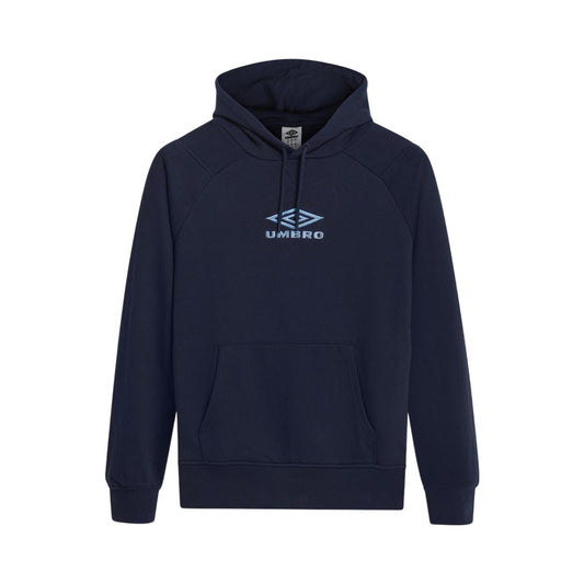 Vista Blue-Dark Navy - Front - Umbro Mens Iconic Hoodie