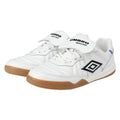 White-Twilight Blue - Front - Umbro Mens Speciali Tr Flap Top Full Grain Leather Trainers