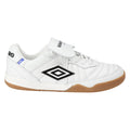 White-Twilight Blue - Back - Umbro Mens Speciali Tr Flap Top Full Grain Leather Trainers