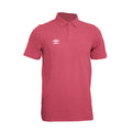 New Claret-White - Front - Umbro Mens Essential Polo Shirt