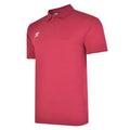 New Claret-White - Back - Umbro Mens Essential Polo Shirt