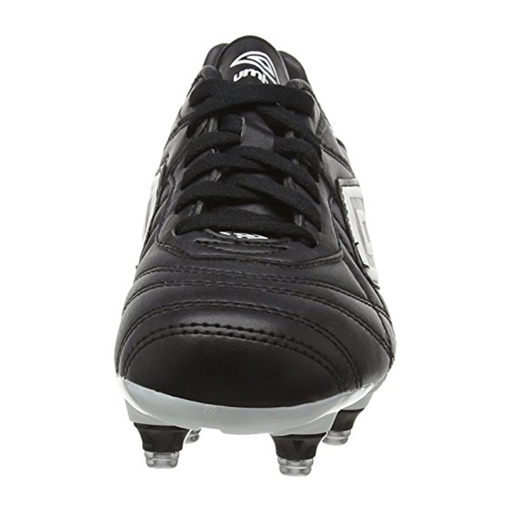 Black-White-Royal Blue - Close up - Umbro Childrens-Kids Speciali Eternal Club Firm Ground Football Boots