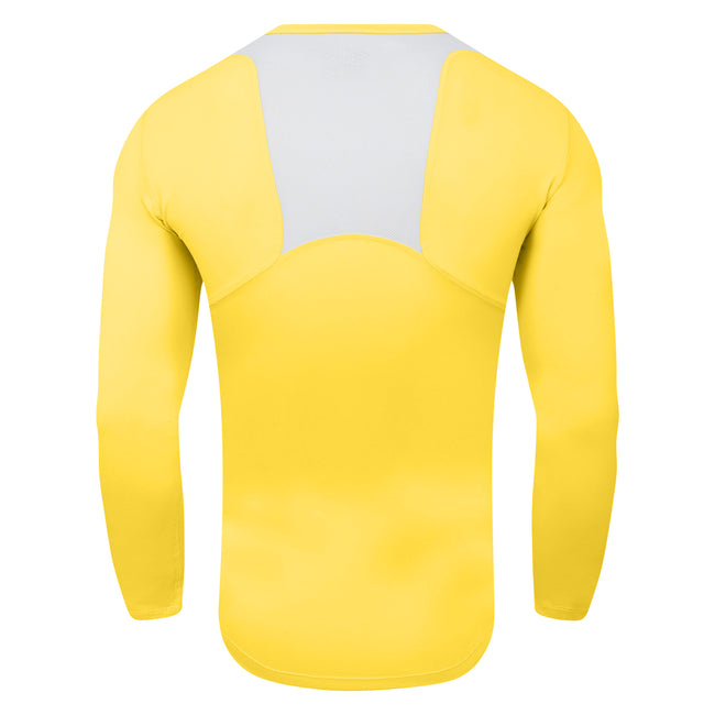 Yellow - Back - Umbro Mens Elite V Neck Base Layer Top