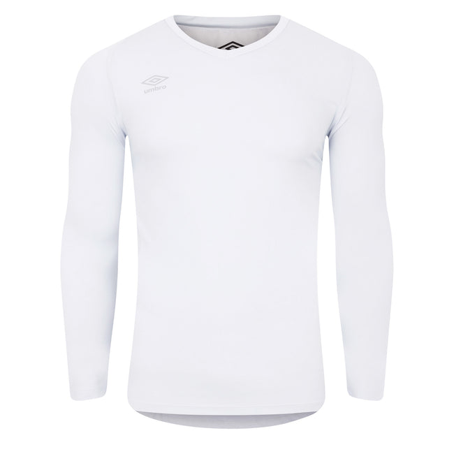 White - Front - Umbro Mens Elite V Neck Base Layer Top