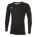 Black - Front - Umbro Mens Elite V Neck Base Layer Top