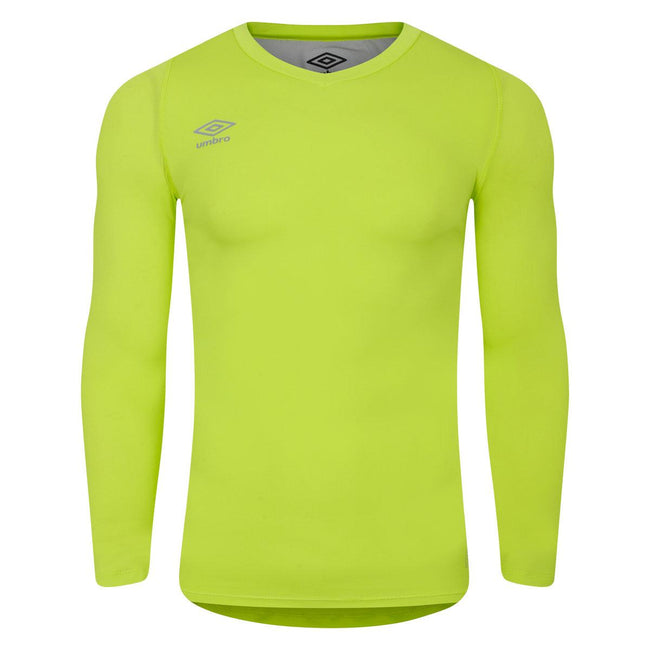 Acid Lime - Front - Umbro Mens Elite V Neck Base Layer Top
