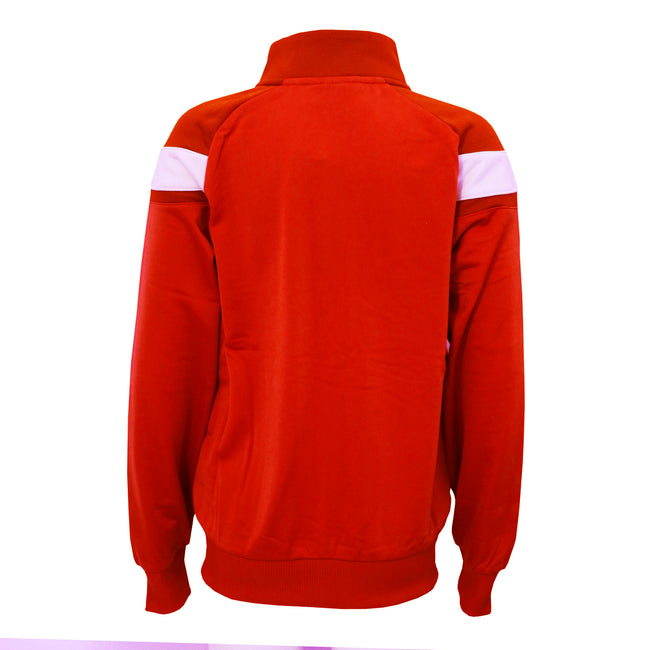 Vermillion-Chili Pepper Red-Brilliant White - Side - Umbro Childrens-Kids Knitted Jacket