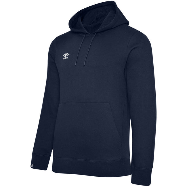 Black-White - Side - Umbro Childrens-Kids Club Leisure Drawstring Hoodie