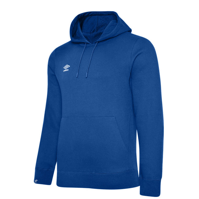 Royal Blue-White - Front - Umbro Childrens-Kids Club Leisure Drawstring Hoodie