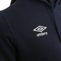 Navy-White - Pack Shot - Umbro Childrens-Kids Club Leisure Drawstring Hoodie