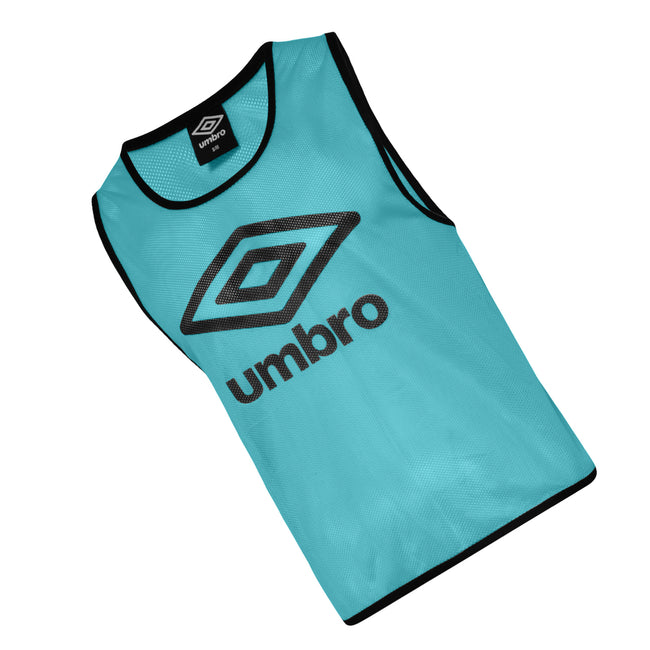 Aqua-Black - Back - Umbro Unisex Adult Training Bib