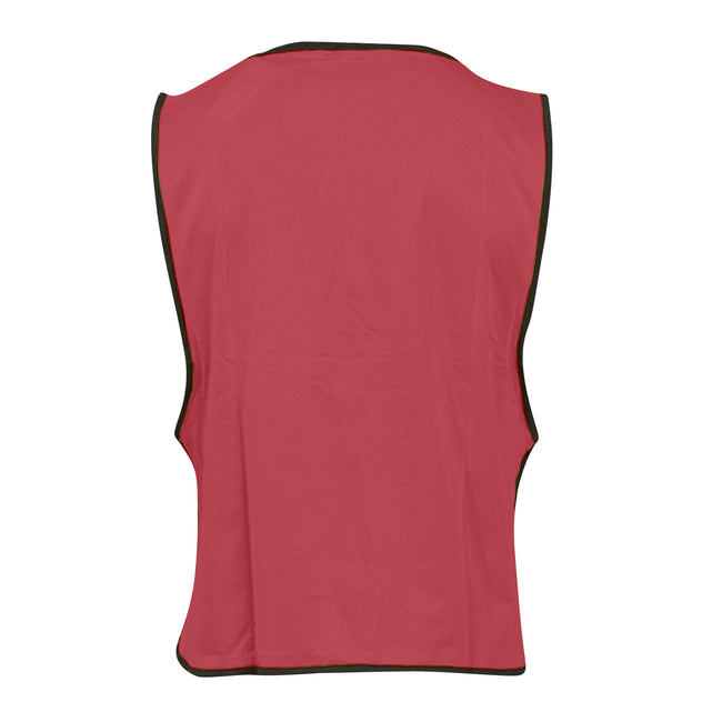 Vermillion-Black - Side - Umbro Unisex Adult Training Bib