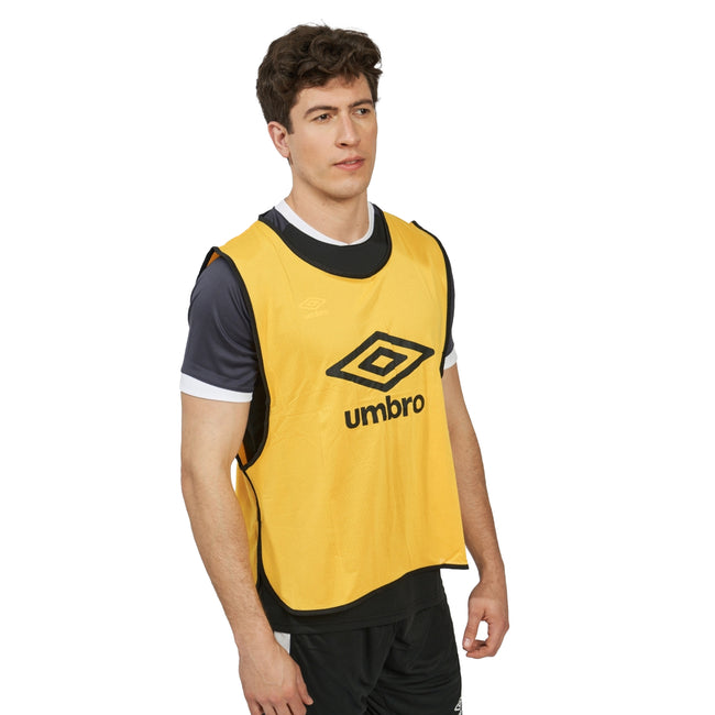 Yellow-Black - Side - Umbro Unisex Adult Training Bib