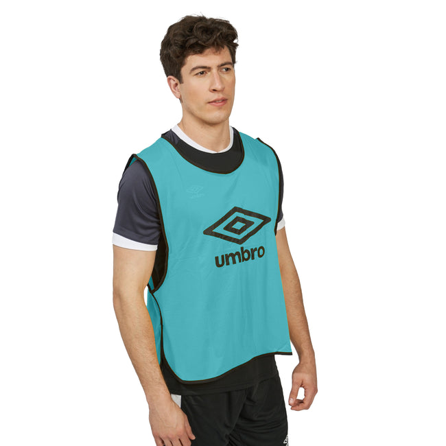 Aqua-Black - Lifestyle - Umbro Unisex Adult Training Bib