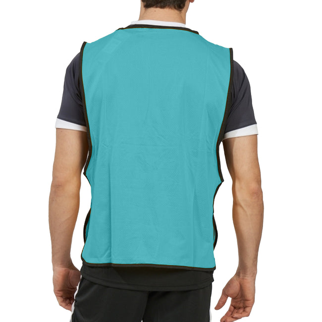 Aqua-Black - Pack Shot - Umbro Unisex Adult Training Bib