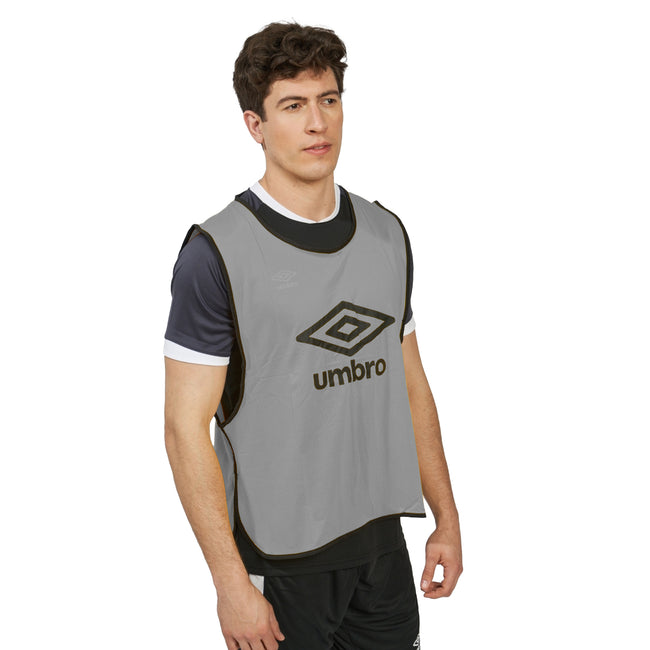 High Rise Grey-Black - Lifestyle - Umbro Unisex Adult Training Bib