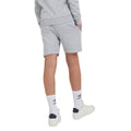 Grey Marl-White - Back - Umbro Childrens-Kids Club Leisure Shorts