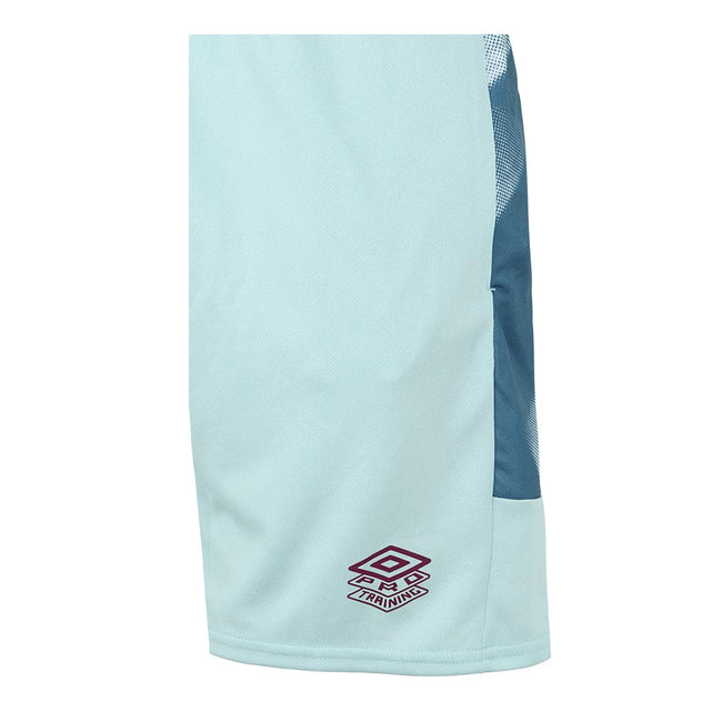 Blue Glow-Brilliant White - Side - West Ham United FC Childrens-Kids 22-23 Umbro Training Shorts