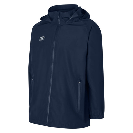 Dark Navy - Front - Umbro Childrens-Kids Club Essential Waterproof Jacket