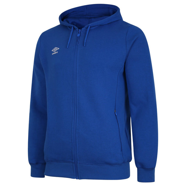 Royal Blue-White - Front - Umbro Mens Club Leisure Full Zip Hoodie